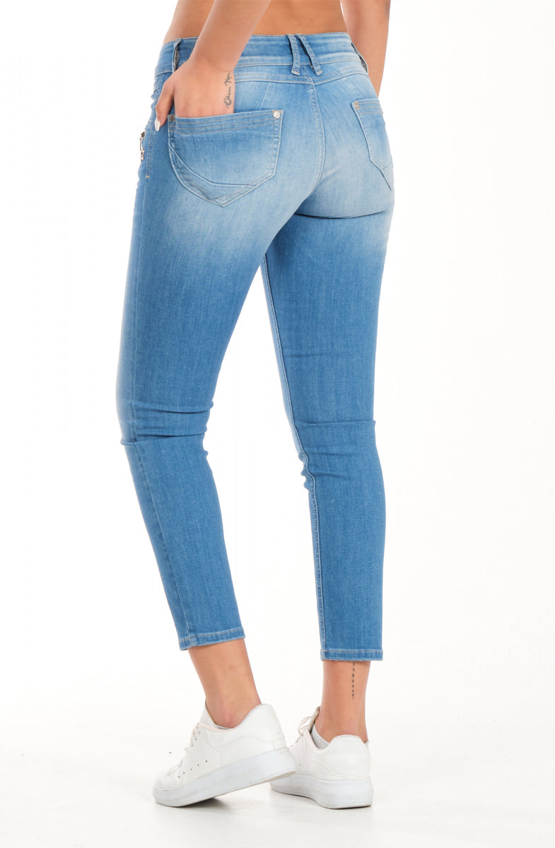 Nina SLIM Zipperblau