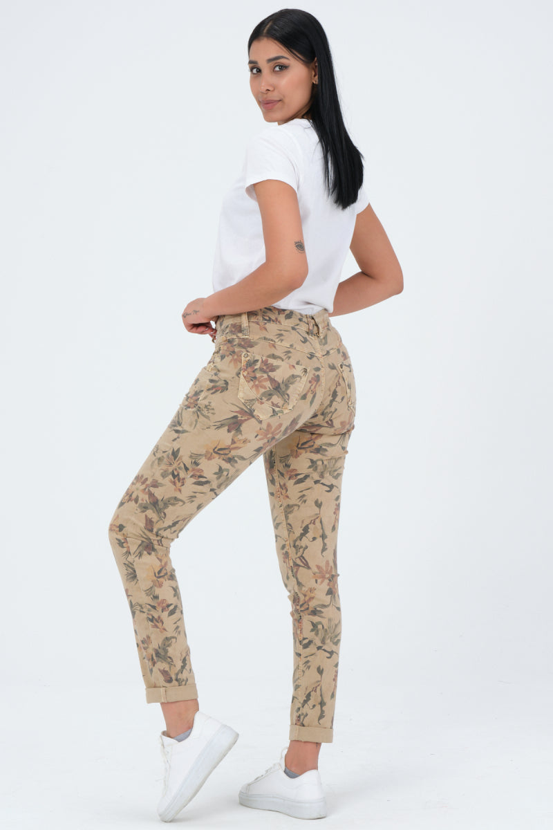 Petra SLIM - floral beige