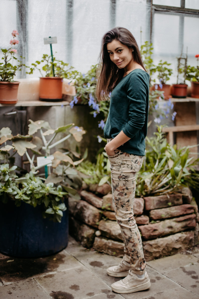 Petra SLIM - floral beige