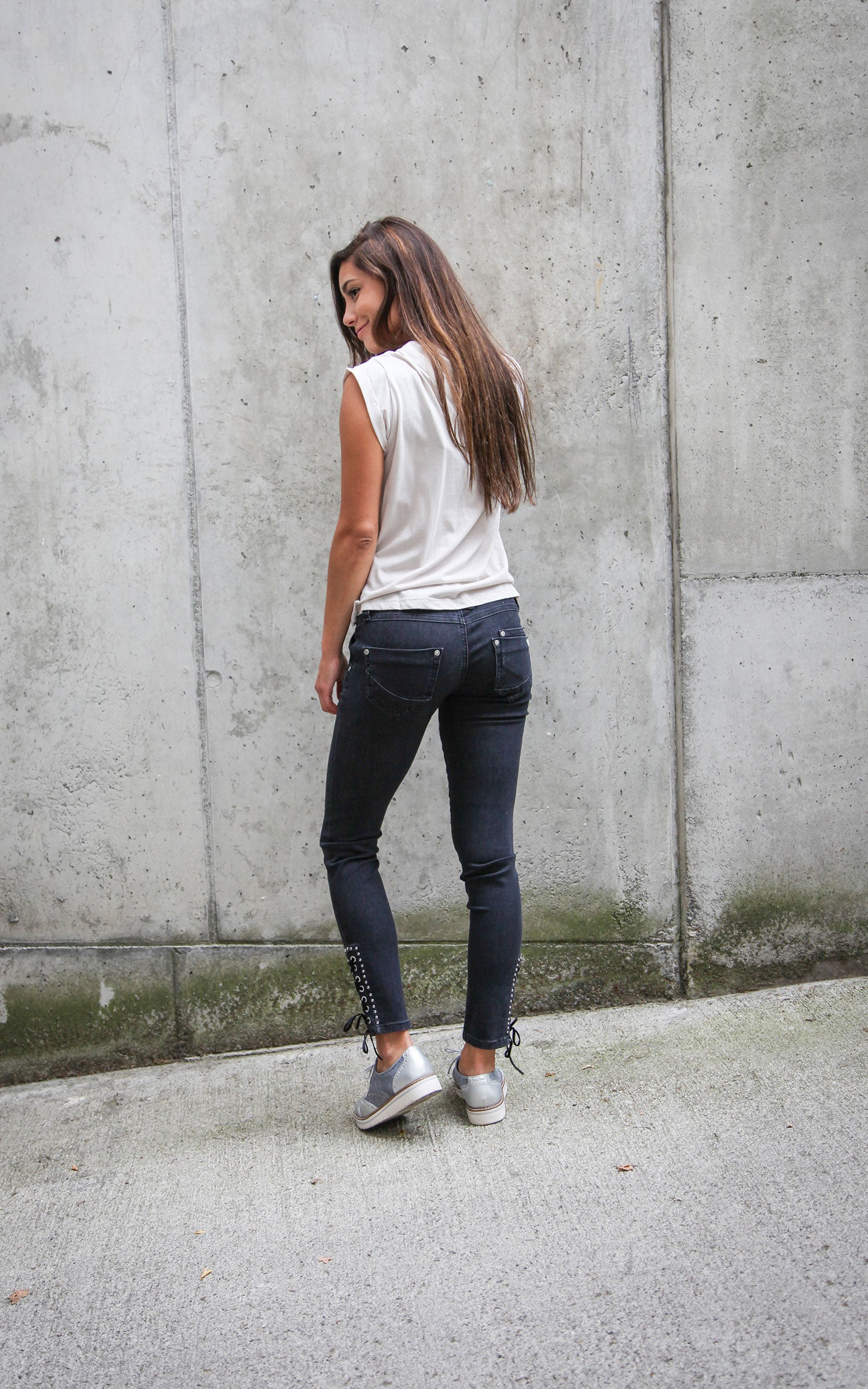Petra SLIM Samtschwarz