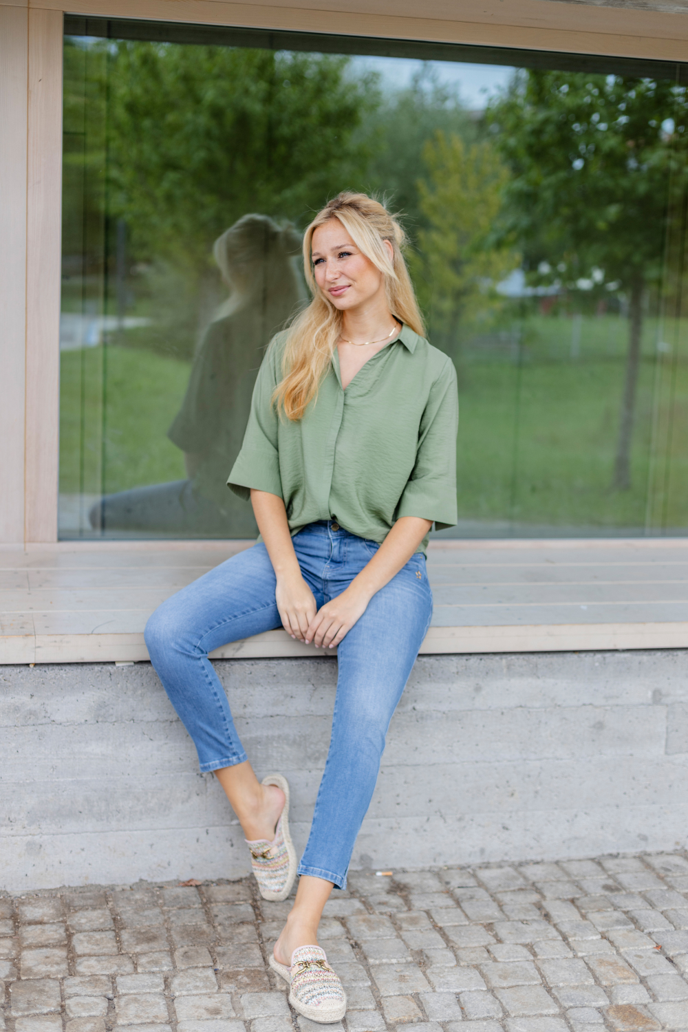 Petra Slim Fit Jeans - Kristallblau & Soft Denim, niedrige Leibhöhe