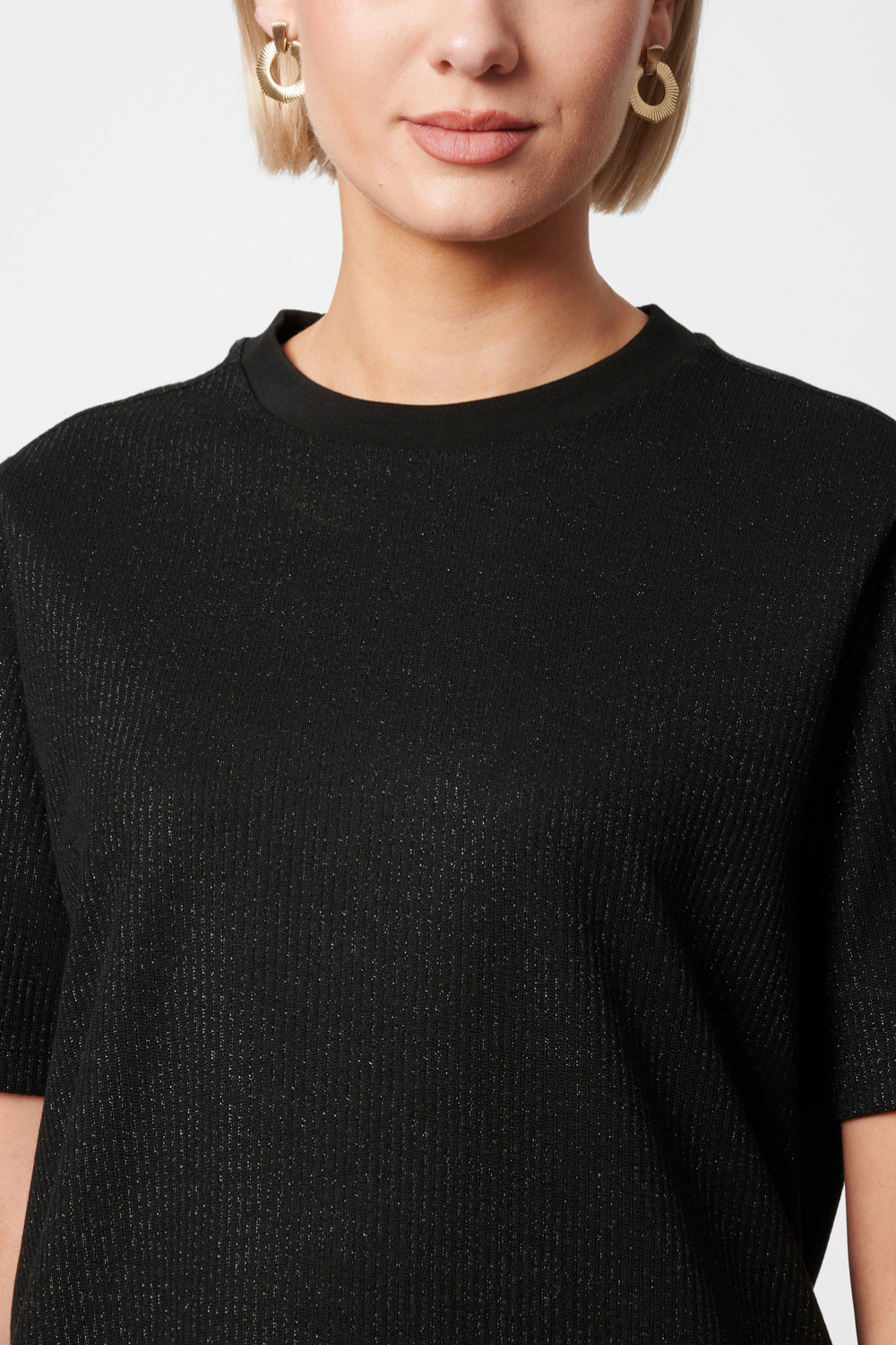 T-Shirt mit Glitzergarn