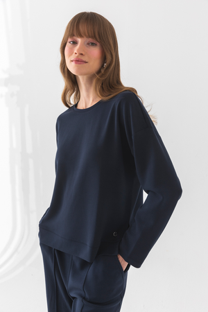 Gina – Long-sleeve shirt – Navy blue