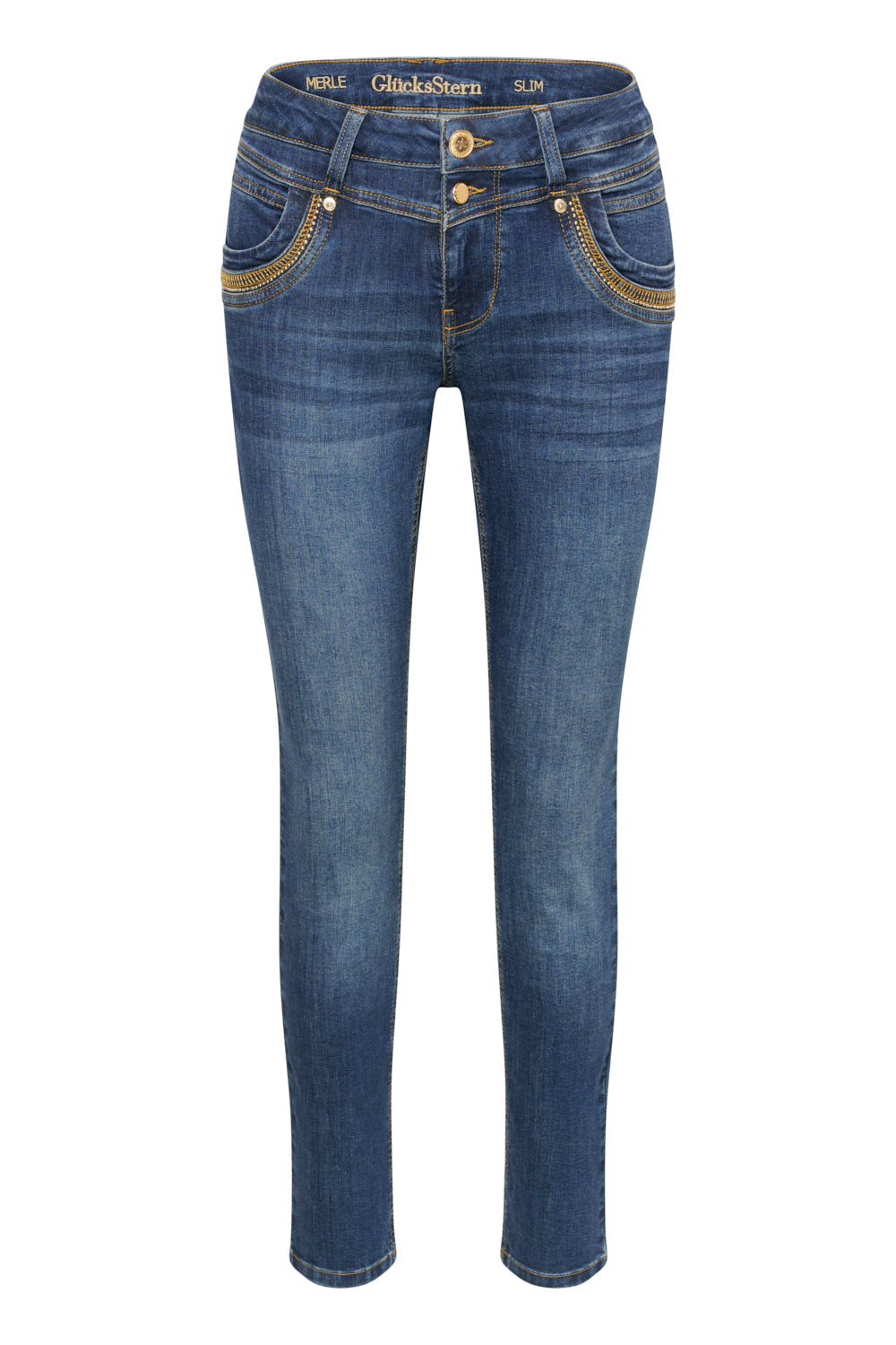 Merle – Slim Fit Jeans in Himmelblau mit mittlerer Leibhöhe