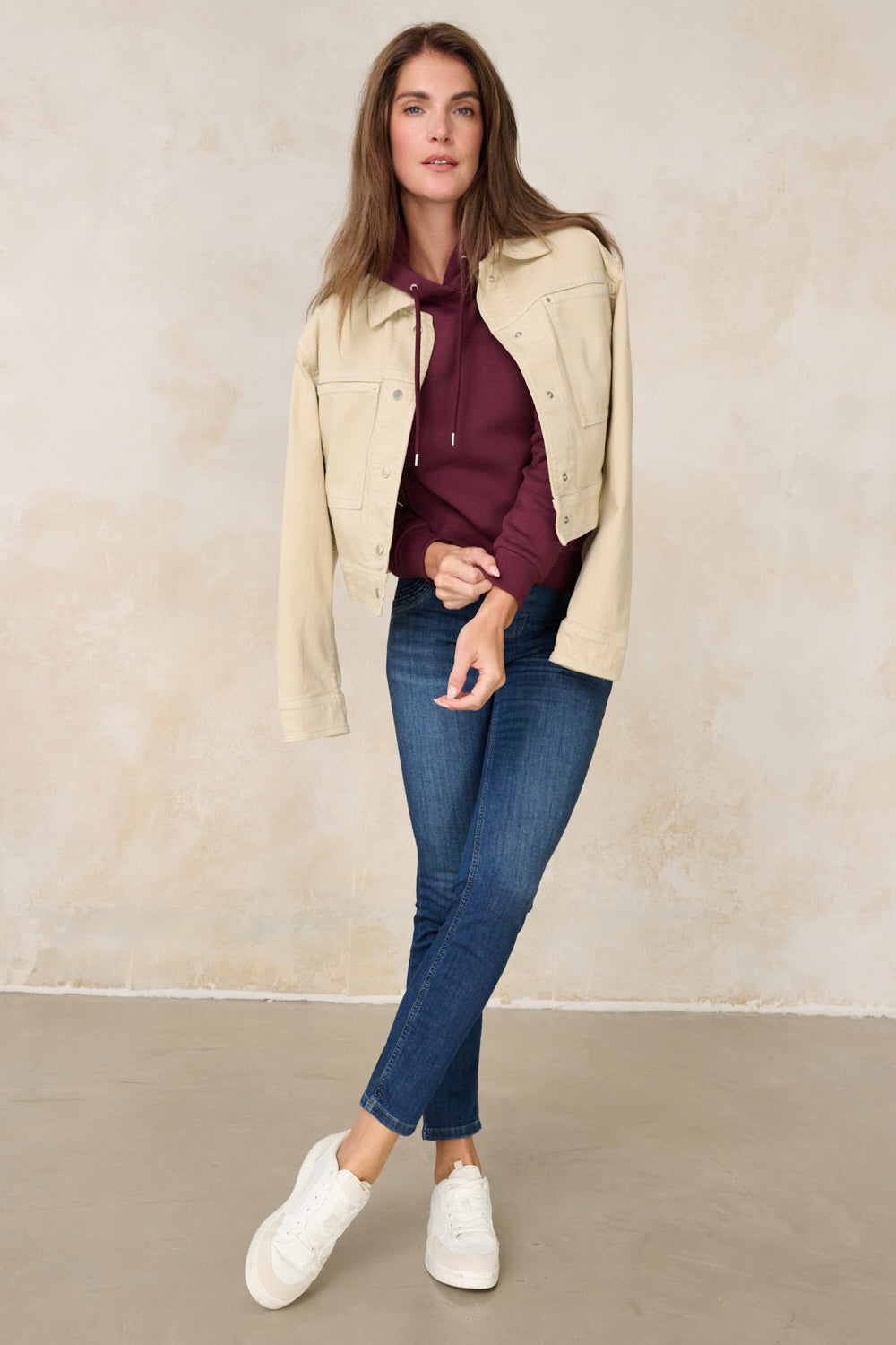 Merle - Slim Fit Jeans – Maroon Blue