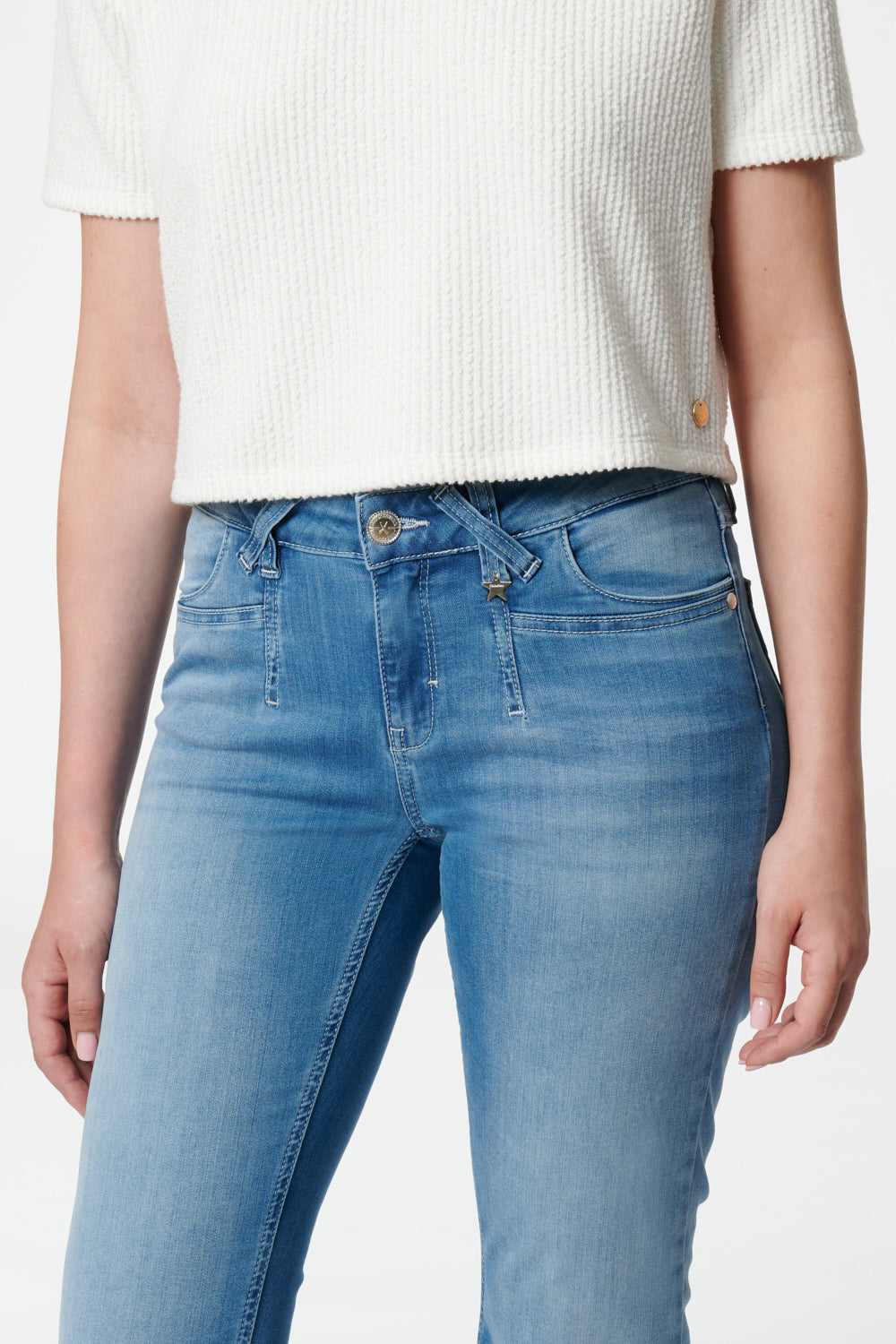 MELINA Bootcut Halbechtblau