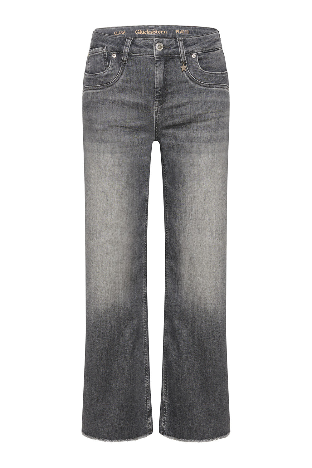 Clara - Jeans Flared – Edelgrau