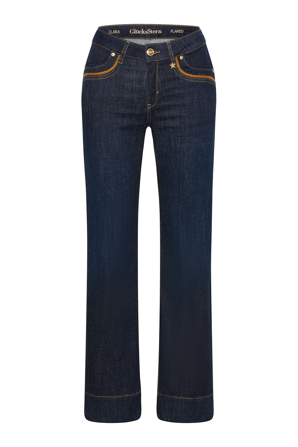 Clara - Jeans Flared – Fahlblau