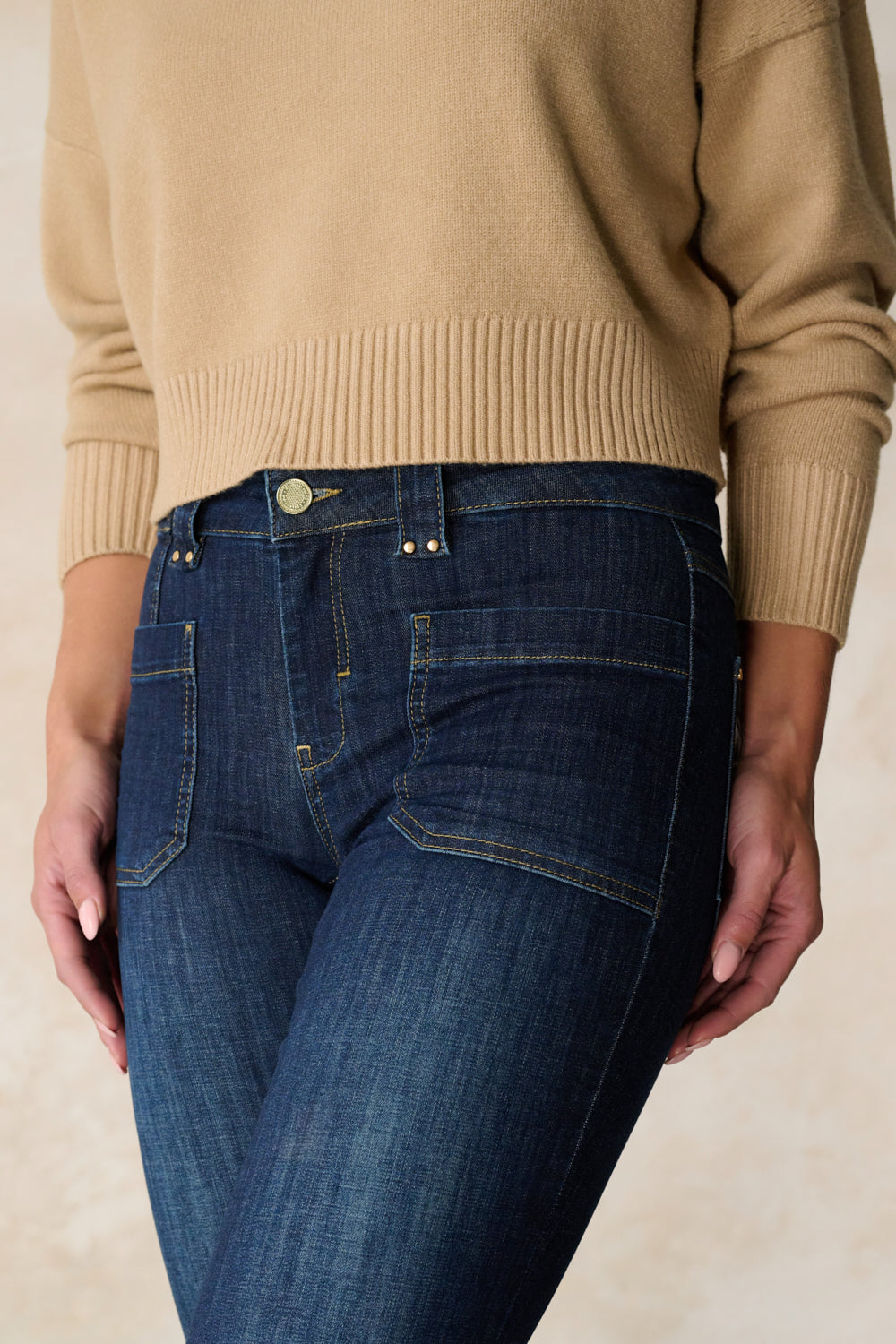 Melina - Jeans Bootcut – Fossilblau