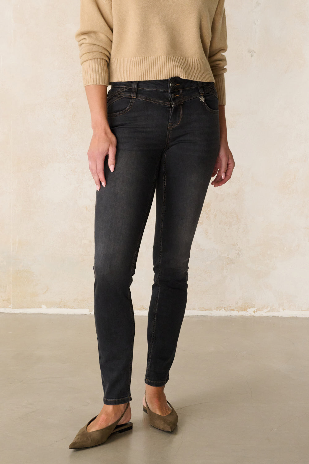 Merle - Jeans Slim Fit – Granitgrau