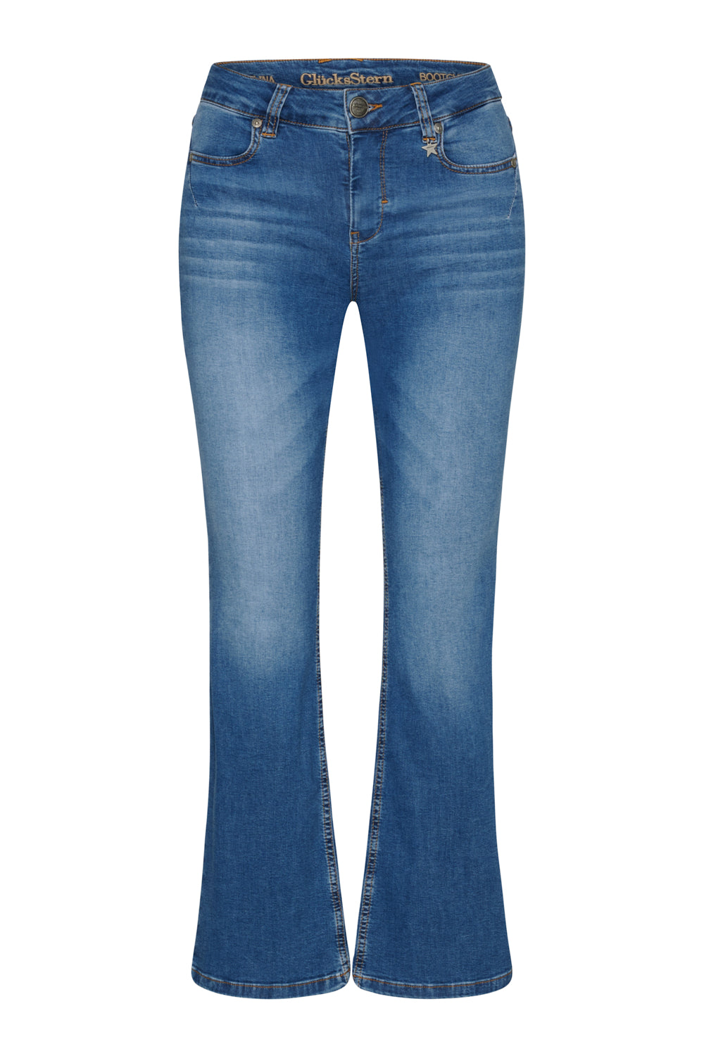 Melina - Mid-Rise Bootcut Jeans in Spring Blue
