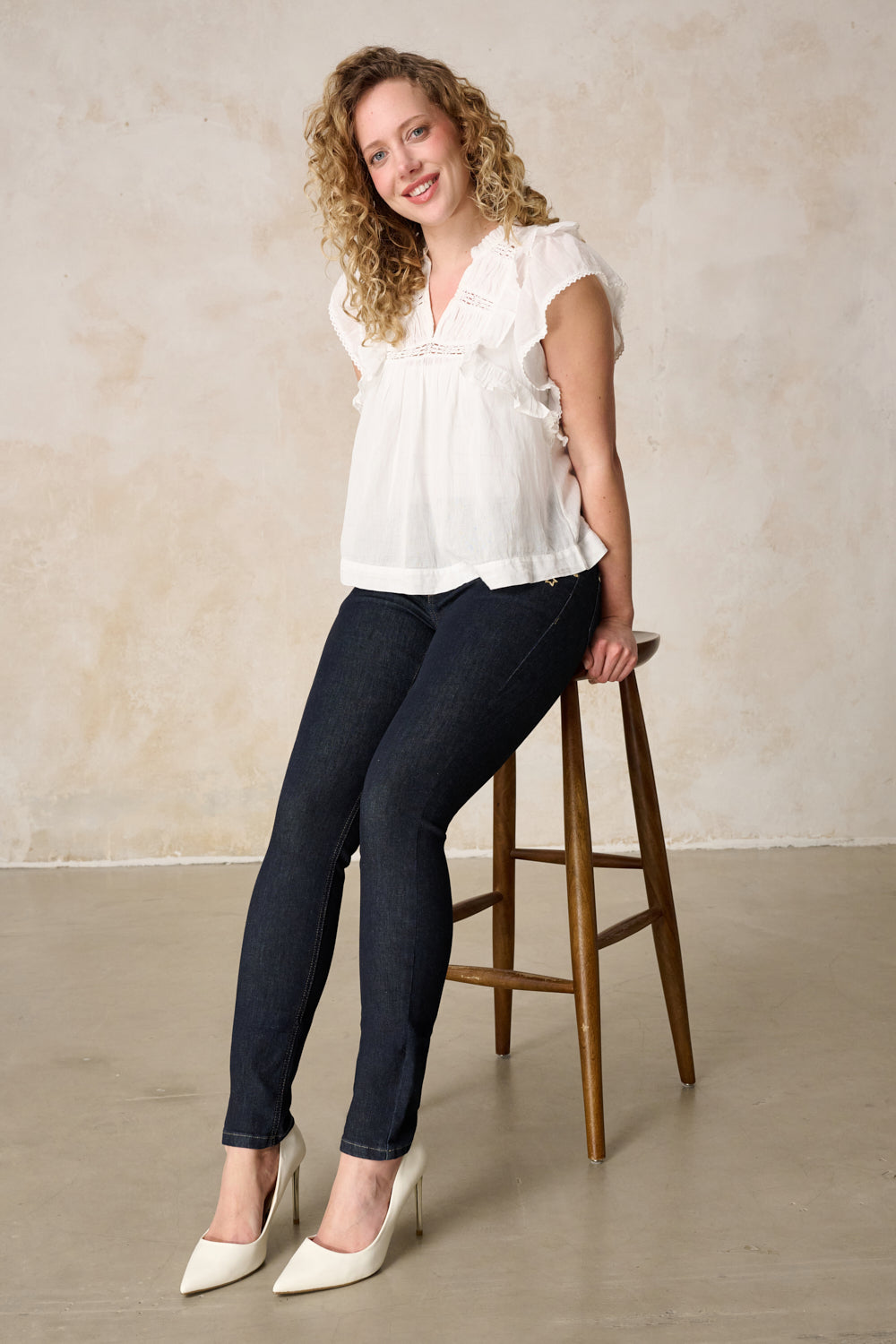 Merle – Slim Fit Jeans in Azurite Blue with a Mid-Rise