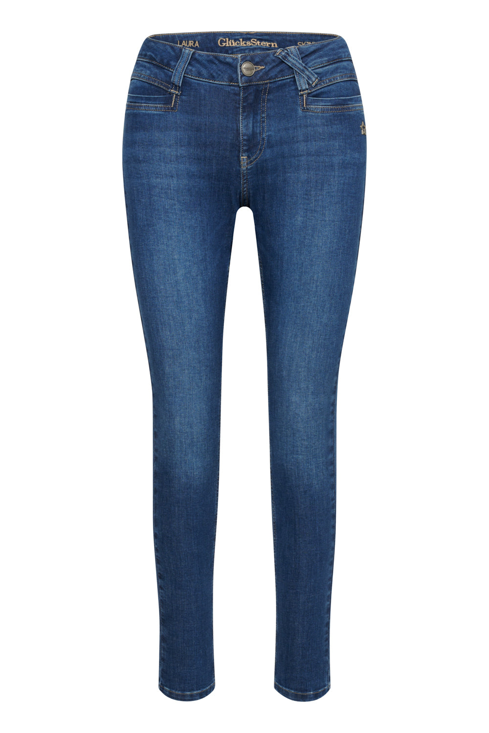 Laura Skinny Jeans – Edelblau & Soft Denim, hoher Leibhöhe