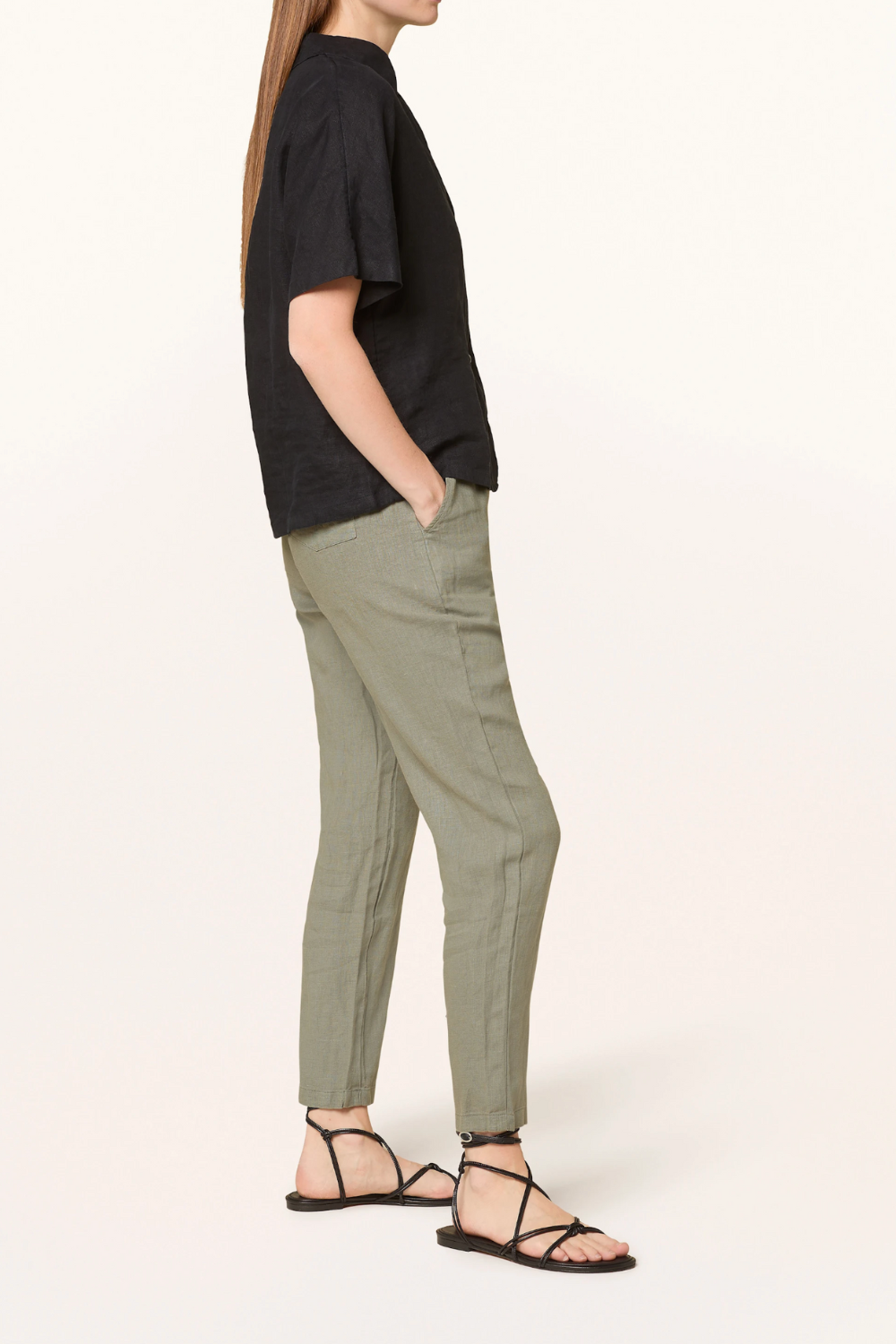 CARTOON Leinenhose mit Glitzergarn