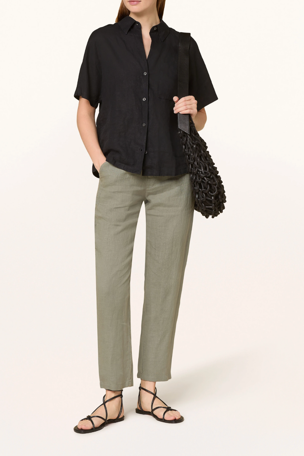 CARTOON Leinenhose mit Glitzergarn