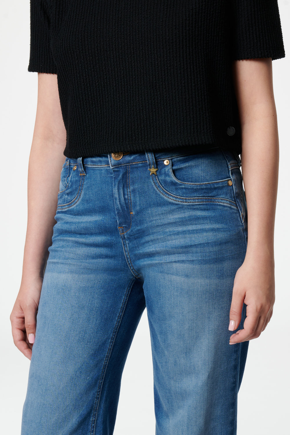 Clara - Jeans Flared – Herbstblau