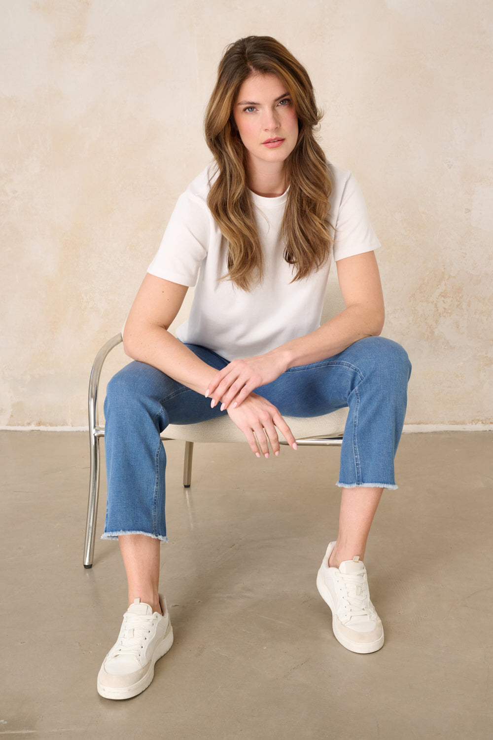 Merle – Straight Leg Jeans in Meisenblau mit mittlerer Leibhöhe