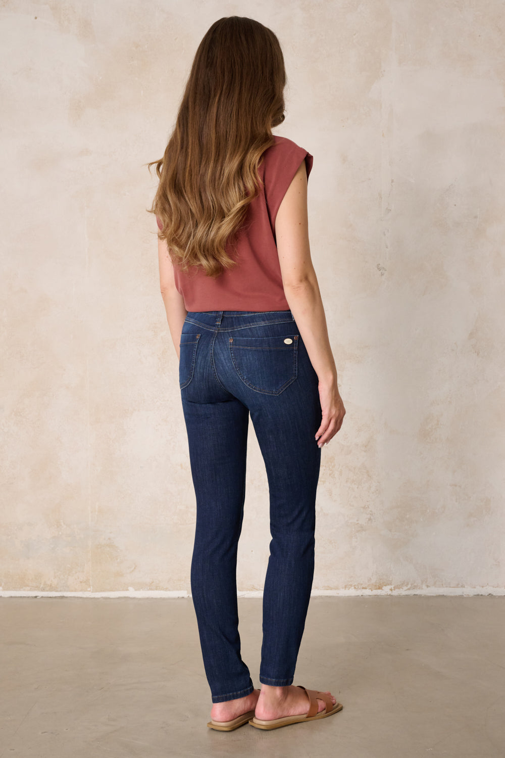 Merle Slim Fit Jeans – Donaublau & Soft Denim, mittlere Leibhöhe