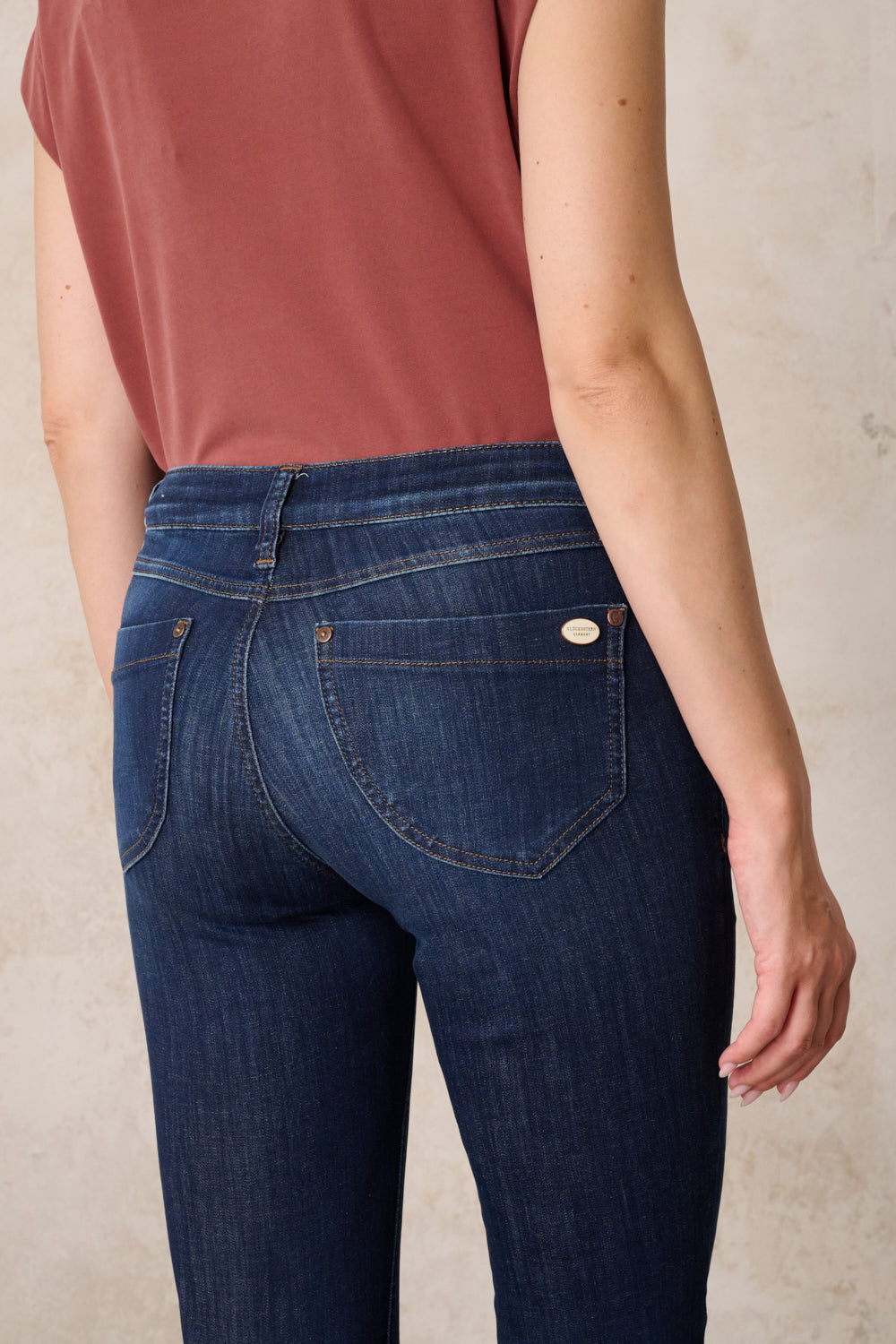 Merle Slim Fit Jeans – Donaublau & Soft Denim, mittlere Leibhöhe