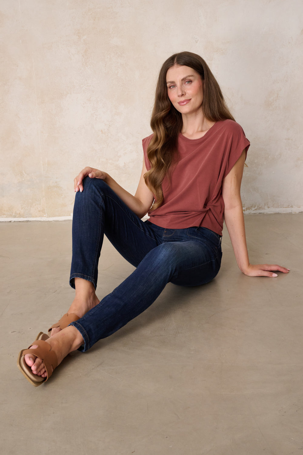 Merle Slim Fit Jeans – Donaublau & Soft Denim, mittlere Leibhöhe