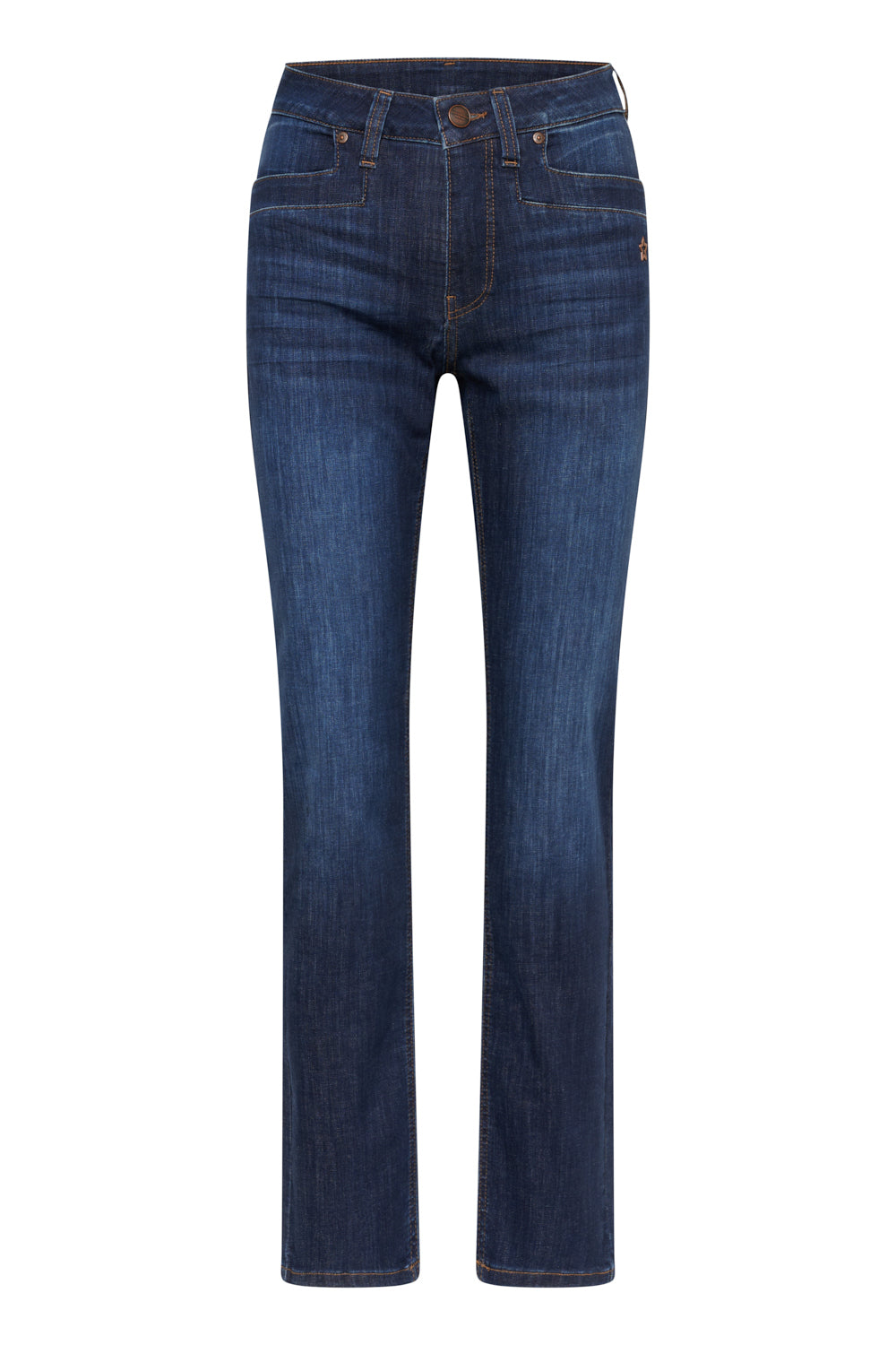 Tina Straight Leg Jeans – Donaublau & Soft Denim, hohe Leibhöhe