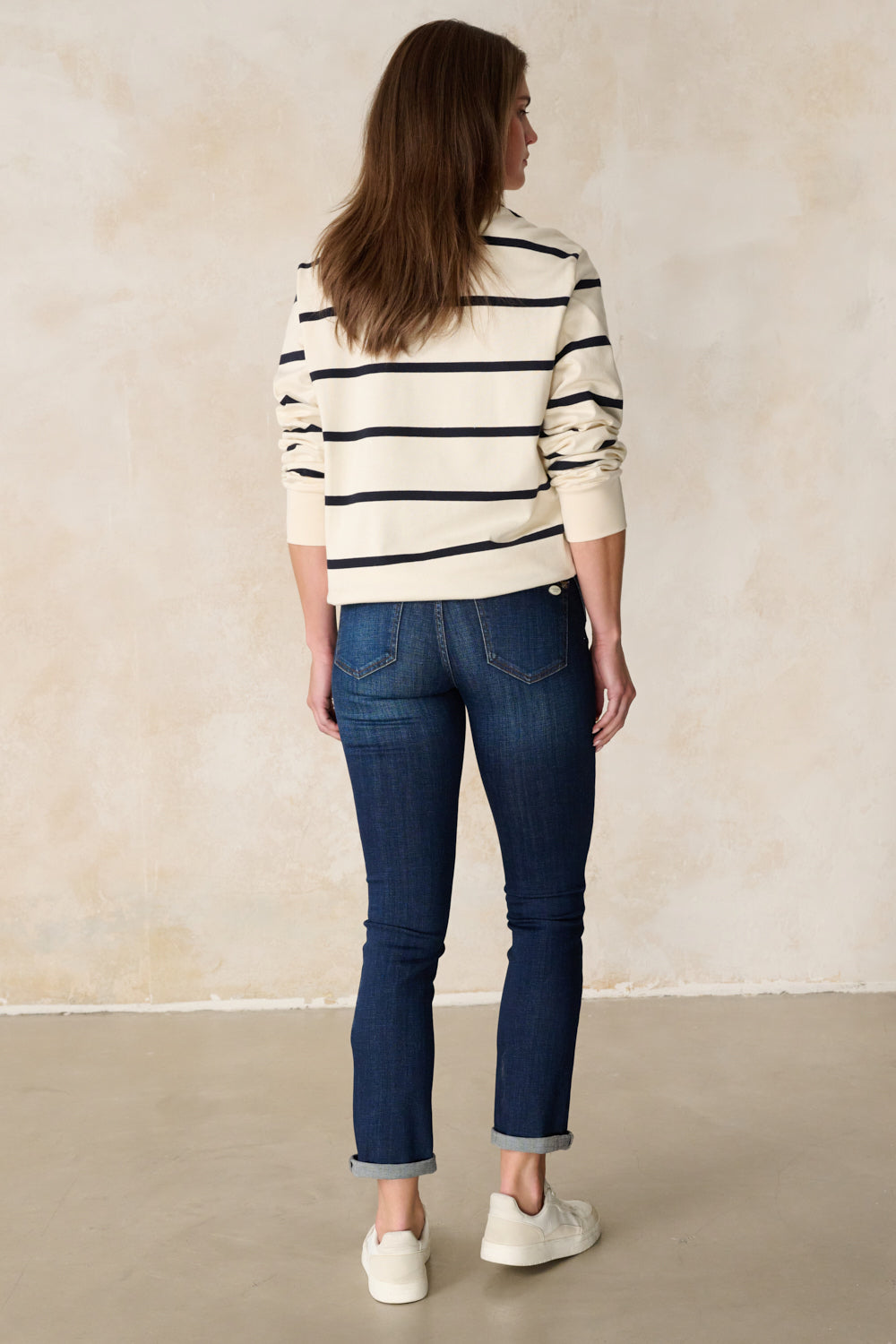 Celina – Slim Fit Jeans in Rheinblau mit hoher Leibhöhe