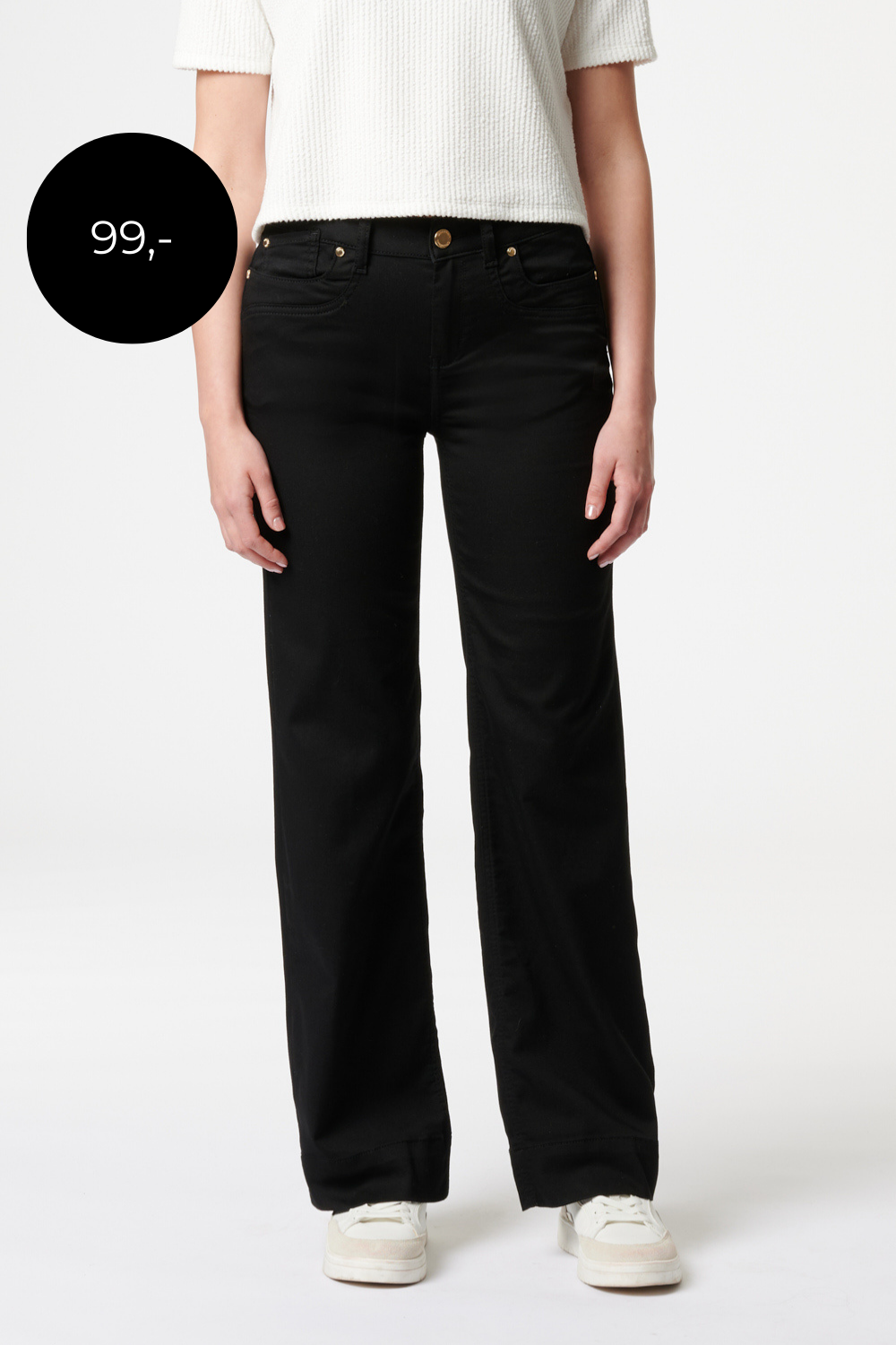 Clara - Hose Flared - Malerschwarz