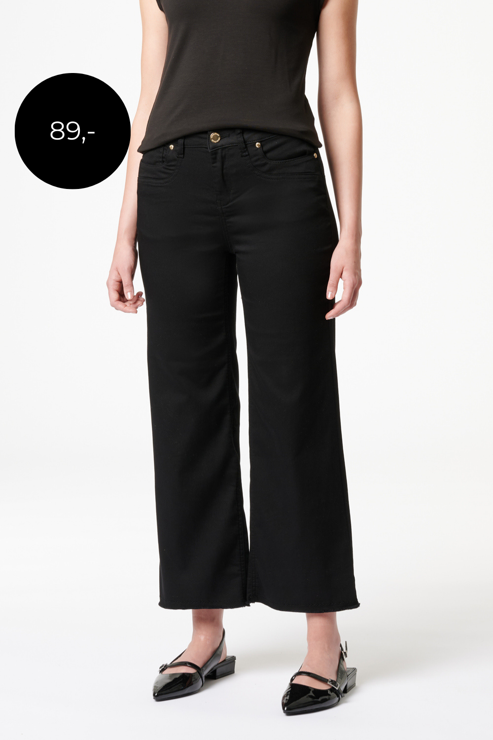 Clara - Hose Flared - Malerschwarz